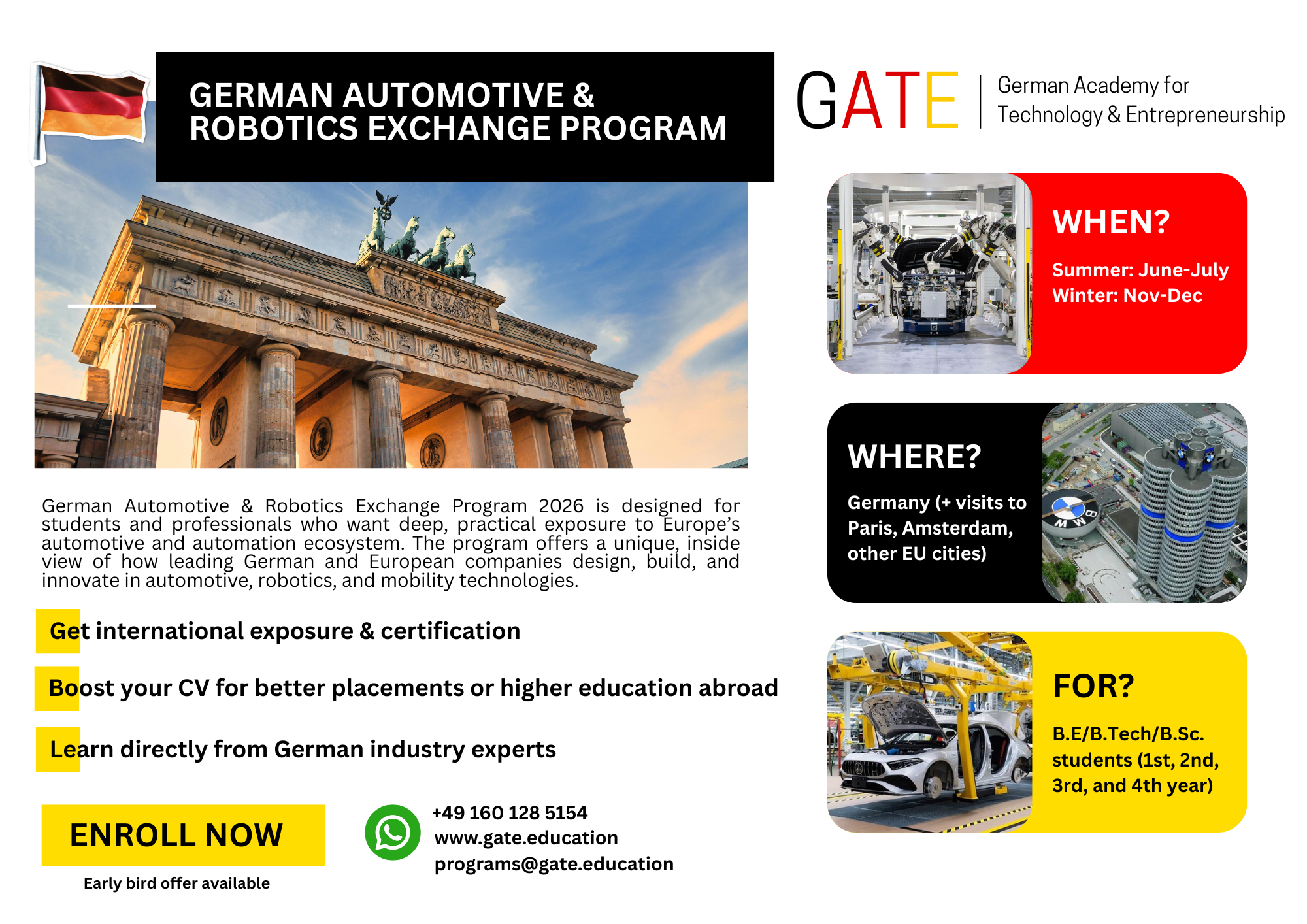GATE Exchange Programs – Summer Schools and Winter Schools – Germany ...